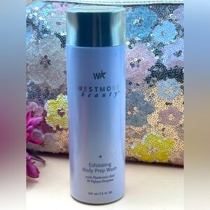 West more beauty exfoliating body prep wash with hyaluronic acid & papaya enzyme
